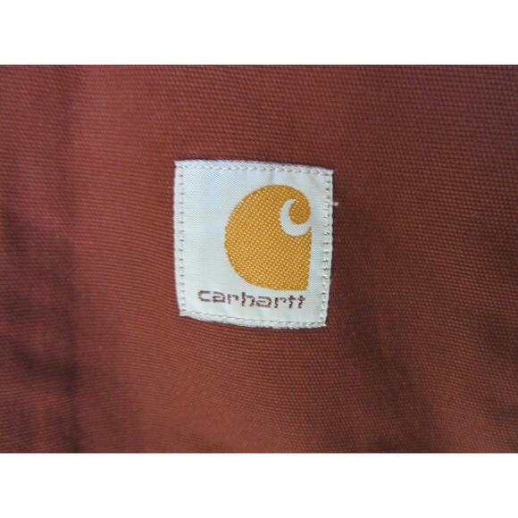 CARTHARTT Rust Flannel Lined 2XL Long Sleeve Snap Closure Pockets Collar Jacket - Picture 4 of 7